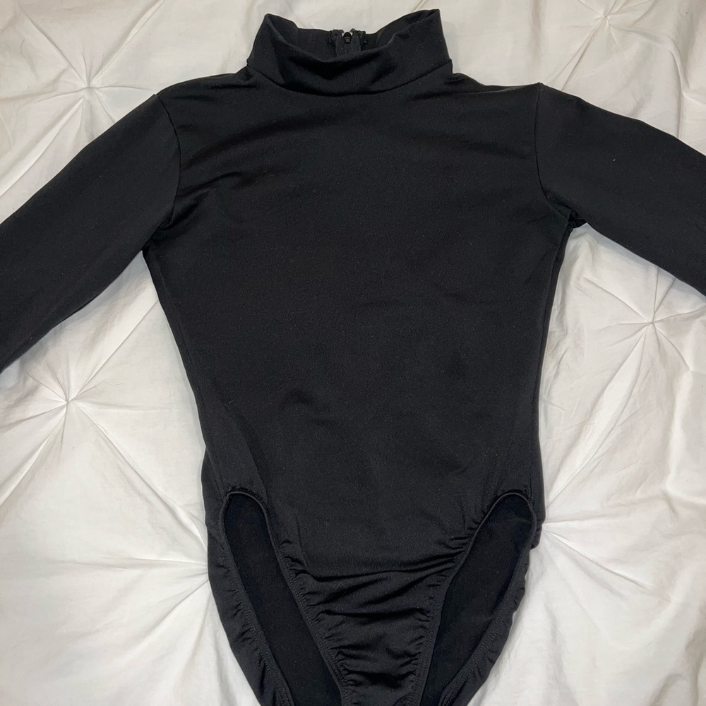 Black Long Sleeve Leotard